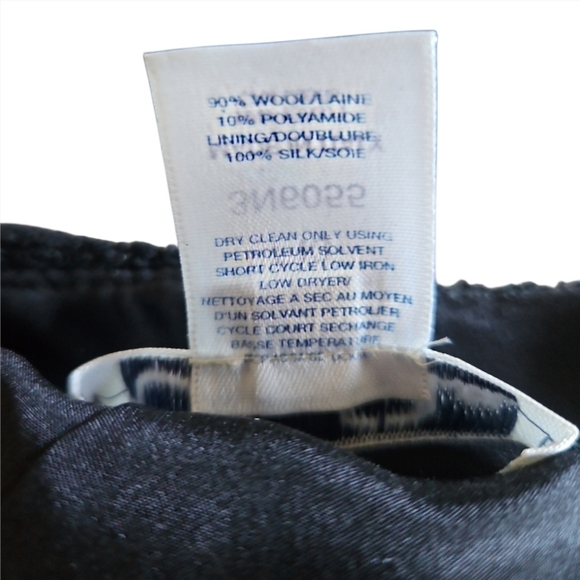 OSCAR DE LA RENTA | Black Wool Silk Cocktail Dress Italy Fall 13 ~ Size 8 - Picture 7 of 7